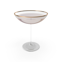Pink Champagne Saucer Glass PNG & PSD Images