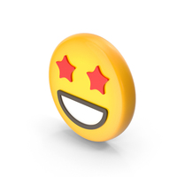 Starry Eyes Face Emoji PNG & PSD Images