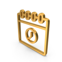 Alarm Appointment Calendar Icon Gold PNG & PSD Images
