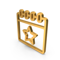 Gold Calendar Favorite Icon PNG & PSD Images