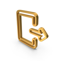 Gold Login Outline Icon PNG & PSD Images