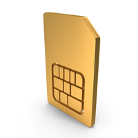 Sim Card Icon Gold PNG & PSD Images