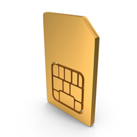 Sim Card Icon Gold PNG & PSD Images