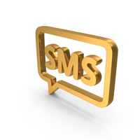 SMS Message Icon Gold PNG & PSD Images