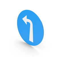 Indian Compulsory Turn Left Sign PNG & PSD Images
