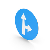 Indian Compulsory Ahead Or Turn Right Sign PNG & PSD Images
