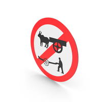 Indian Bullock Cart And Handcart Prohibited Sign PNG & PSD Images