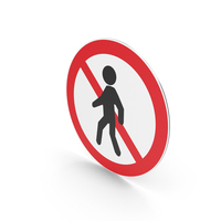 Chinese No Pedestrians Sign PNG & PSD Images