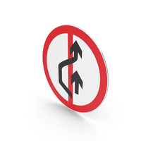 Chinese No Overtaking Sign PNG & PSD Images