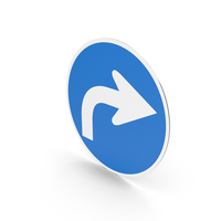 Japanese Turn Right Sign PNG & PSD Images