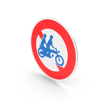 Japanese No Two Person Motorbike Or Mopeds Sign PNG & PSD Images