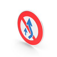 Japanese No Crossing Center Line To Overtake Sign PNG & PSD Images