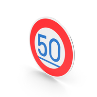 Japanese Minimum Speed Limit Sign PNG & PSD Images
