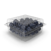 Plastic Food Box With Blueberries PNG & PSD Images