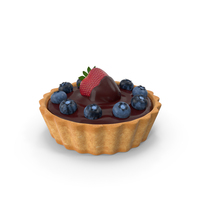 Berry Chocolate Tartlet PNG & PSD Images