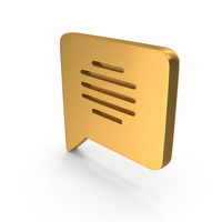Chat Message Icon Gold PNG & PSD Images