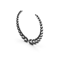 Black Laurel Wreath Symbol PNG & PSD Images