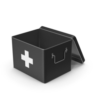 Black First Aid Tin PNG & PSD Images