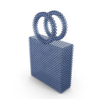 Blue Beaded Bag With Round Handle PNG & PSD Images