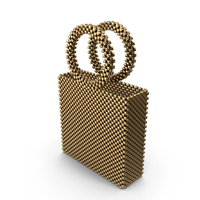 Gold Beaded Bag With Round Handle PNG & PSD Images