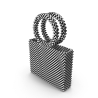 Silver Beaded Bag With Round Handle PNG & PSD Images