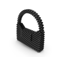 Black Crystal Beaded Mini Bag PNG & PSD Images