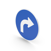 South Korean Right Turn Sign PNG & PSD Images