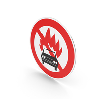 South Korean No Vehicles With Dangerous Substances Sign PNG & PSD Images