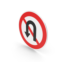 South Korean No U Turn Sign PNG & PSD Images