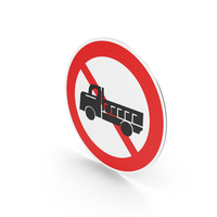 South Korean No Trucks Sign PNG & PSD Images