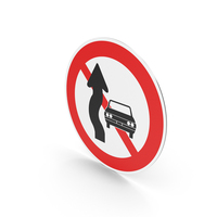 South Korean No Overtaking Sign PNG & PSD Images