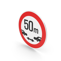 South Korean Minimum Safe Distance Between Vehicles Sign PNG & PSD Images