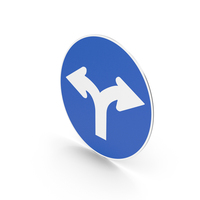 South Korean Left Turn And Right Turn Sign PNG & PSD Images