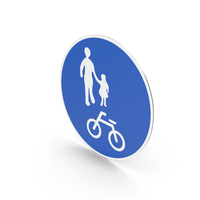 South Korean Bicycles And Pedestrians Only Sign PNG & PSD Images