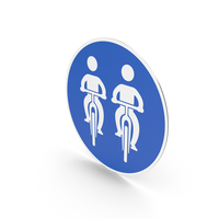 South Korean Allow Bicycle Side By Side Sign PNG & PSD Images