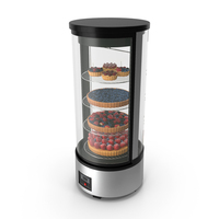 Cakes Showcase In A Sweet Shop PNG & PSD Images