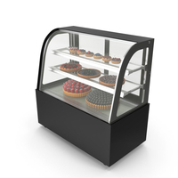 Cakes In A Showcase PNG & PSD Images