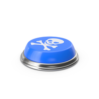 Blue Toxic Hazard Button PNG & PSD Images
