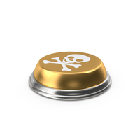 Toxic Hazard Gold Button PNG & PSD Images