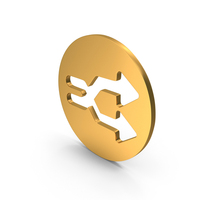 Round Shuffle Crossing Arrows Symbol PNG & PSD Images