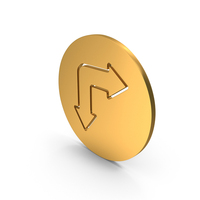 Dual Branching Paths Arrow Symbol PNG & PSD Images