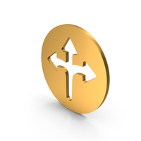 Round Three Way Intersection Arrows Icon PNG & PSD Images