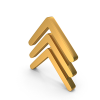Three Up Directional Arrows Symbol PNG & PSD Images