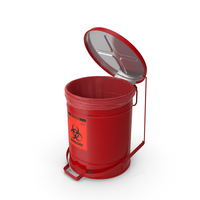 Justrite Biohazard Steel Waste Can PNG & PSD Images