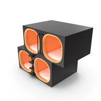 Capsule Hotel With Orange Interior PNG & PSD Images