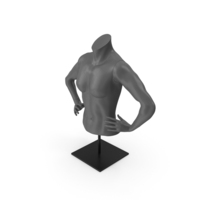 Female Torso Sports Mannequin Black PNG & PSD Images