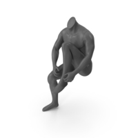 Sitting Sports Mannequin Male Black PNG & PSD Images