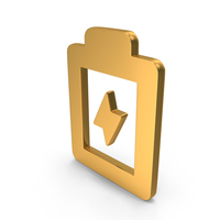 Battery Charge Icon Gold PNG & PSD Images