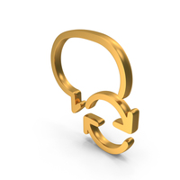 Gold Refresh Chat Bubble Icon PNG & PSD Images