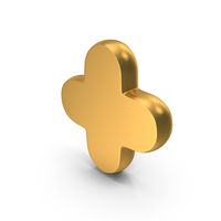 Plus Icon Gold PNG & PSD Images